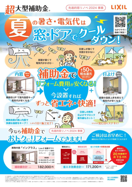 【超大型補助金】夏の暑さ・電気代は　「窓・ドア」でクールダウン ミネトーヨー住器のイベントキャンペーン 写真1